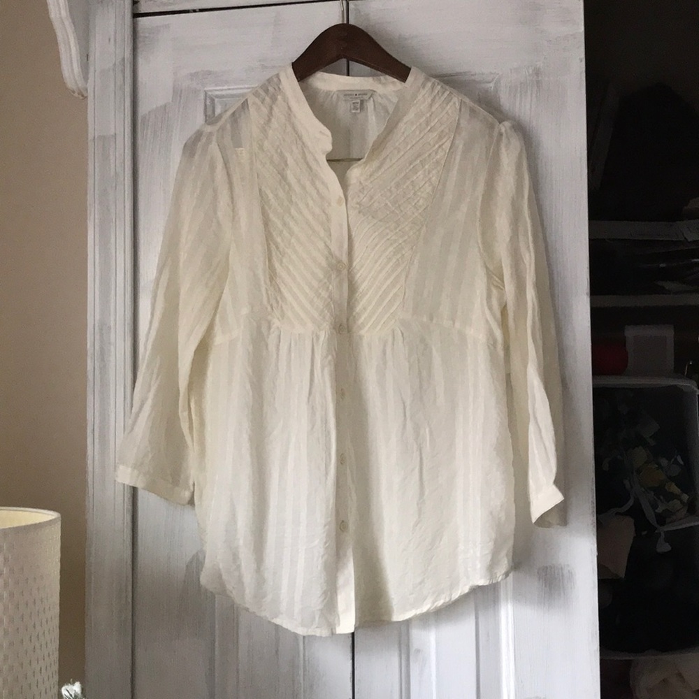 Sheer Lucky Brand Button Down Shirt